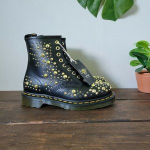 1460 midas gold stud leather boots